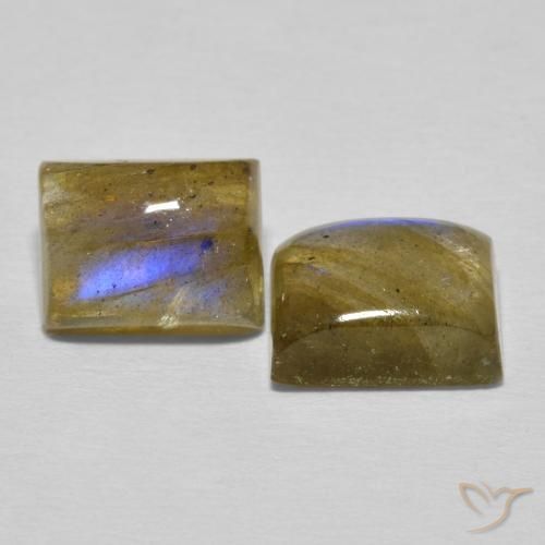 5.65 ct natürliche Mehrfarbig Labradorit-Edelsteine, Baguette, Lichtdurchlässig