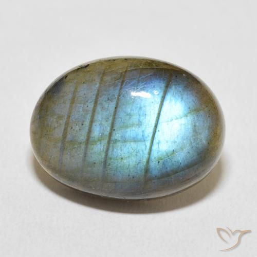 13.36ct Natürlicher Mehrfarbig Labradorit, Oval, Lichtdurchlässig