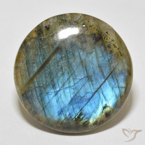 31.18ct Natürlicher Mehrfarbig Labradorit, Runden, Lichtundurchlässig