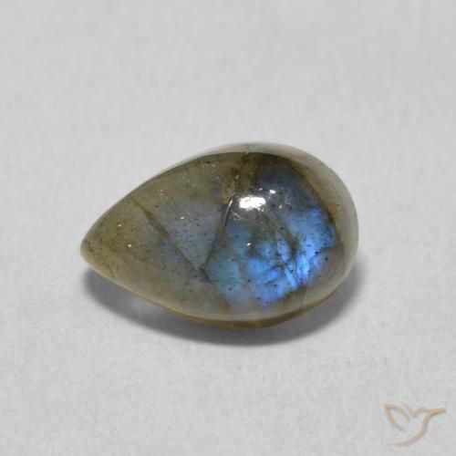 1.81ct Natürlicher Mehrfarbig Labradorit, Birnenform, Lichtdurchlässig