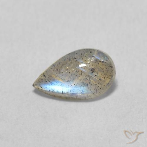 0.56ct Natürlicher Mehrfarbig Labradorit, Birnenform, Transparent
