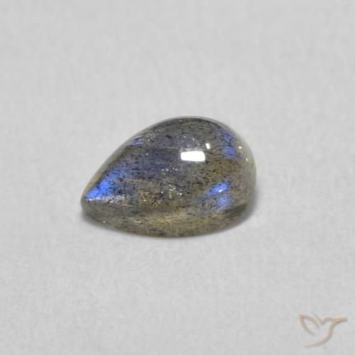 0.54ct Natürlicher Mehrfarbig Labradorit, Birnenform, Lichtdurchlässig