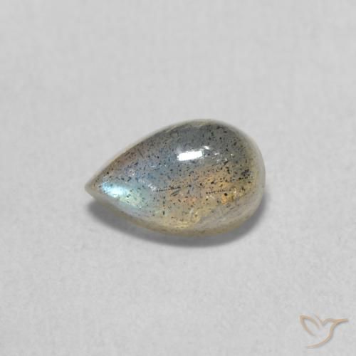 0.58ct Natürlicher Mehrfarbig Labradorit, Birnenform, Lichtdurchlässig