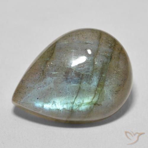 16.02ct Natürlicher Mehrfarbig Labradorit, Birnenform, Lichtdurchlässig