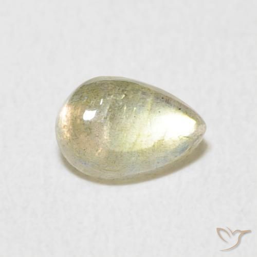 0.68ct Natürlicher Mehrfarbig Labradorit, Birnenform, Lichtdurchlässig