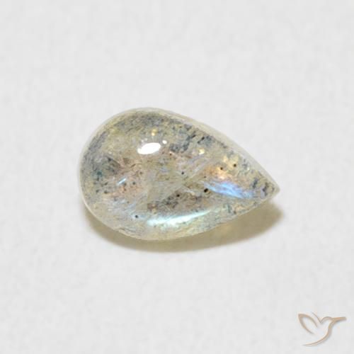 0.45ct Natürlicher Mehrfarbig Labradorit, Birnenform, Lichtdurchlässig