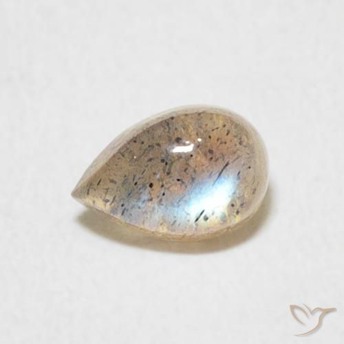 0.53ct Natürlicher Mehrfarbig Labradorit, Birnenform, Lichtdurchlässig