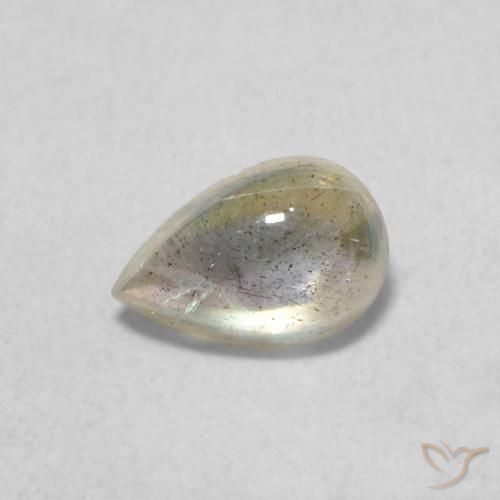 0.46ct Natürlicher Mehrfarbig Labradorit, Birnenform, Lichtdurchlässig