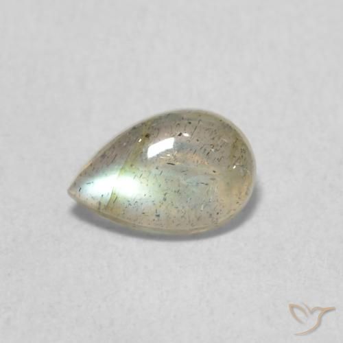 0.38ct Natürlicher Mehrfarbig Labradorit, Birnenform, Lichtdurchlässig