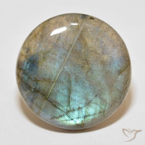 30.10ct Natürlicher Mehrfarbig Labradorit, Runden, Lichtdurchlässig