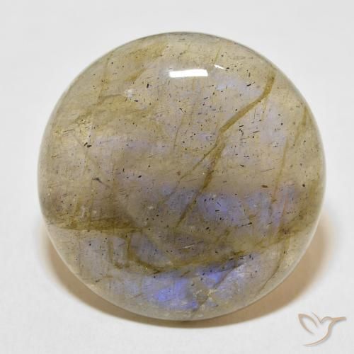 30.47ct Natürlicher Mehrfarbig Labradorit, Runden, Lichtdurchlässig