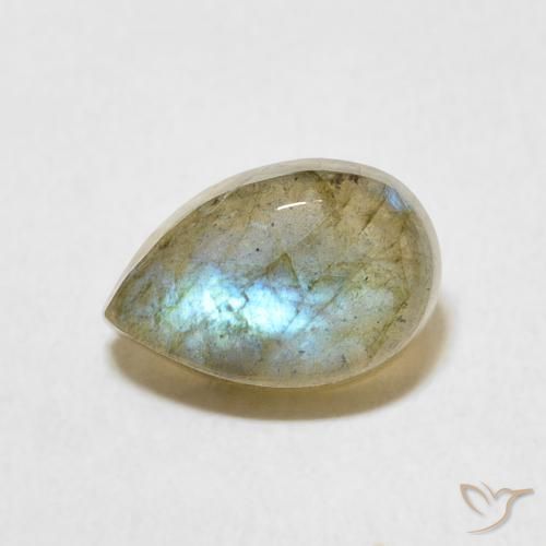 2.39ct Natürlicher Mehrfarbig Labradorit, Birnenform, Lichtdurchlässig