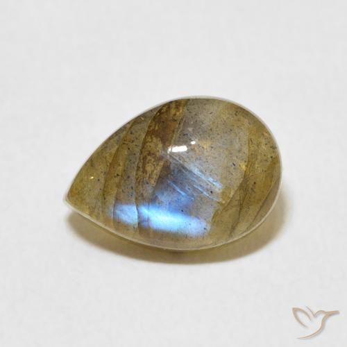 2.32ct Natürlicher Mehrfarbig Labradorit, Birnenform, Lichtdurchlässig