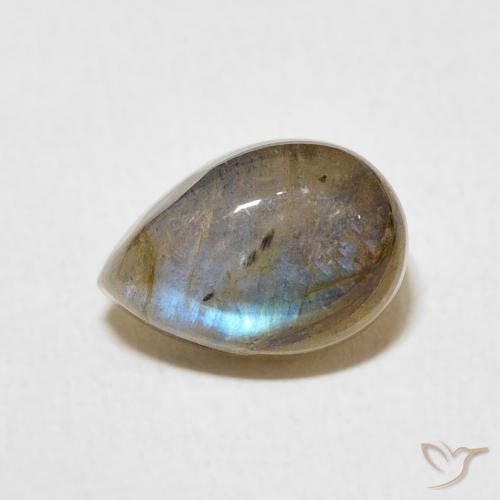 2.53ct Natürlicher Mehrfarbig Labradorit, Birnenform, Lichtdurchlässig