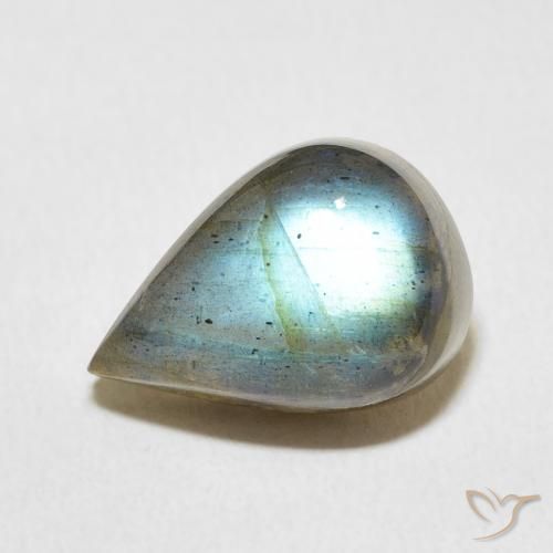 6.96ct Natürlicher Mehrfarbig Labradorit, Birnenform, Lichtdurchlässig