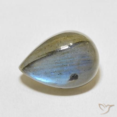 7.29ct Natürlicher Mehrfarbig Labradorit, Birnenform, Lichtdurchlässig
