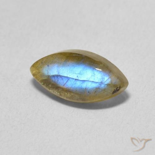 2.09ct Natürlicher Mehrfarbig Labradorit, Marquise, Lichtdurchlässig