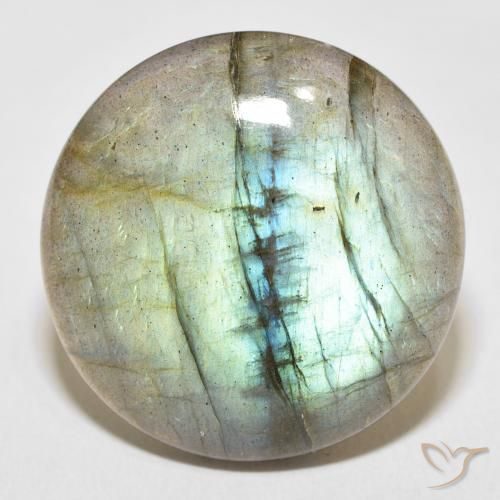 31.15ct Natürlicher Mehrfarbig Labradorit, Runden, Lichtdurchlässig