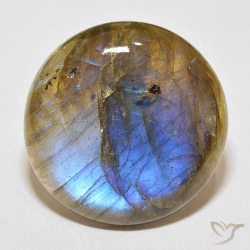 30.59ct Natürlicher Mehrfarbig Labradorit, Runden, Lichtdurchlässig