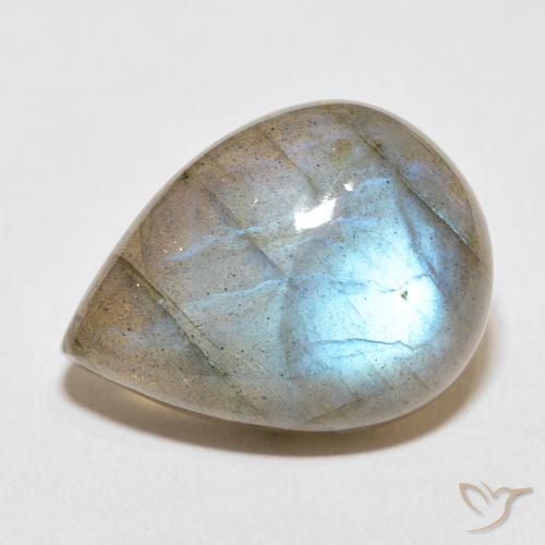 16.83ct Natürlicher Mehrfarbig Labradorit, Birnenform, Transparent / Lichtdurchlässig