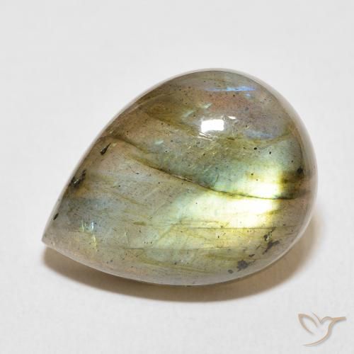 16.33ct Natürlicher Mehrfarbig Labradorit, Birnenform, Lichtdurchlässig