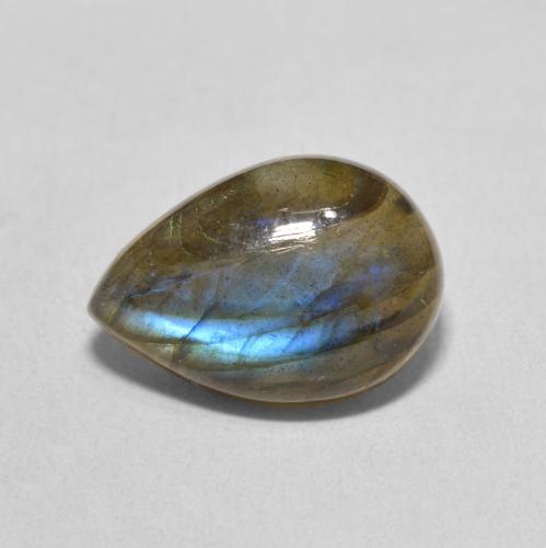 5.90ct Natürlicher Mehrfarbig Labradorit, Birnenform, Lichtdurchlässig