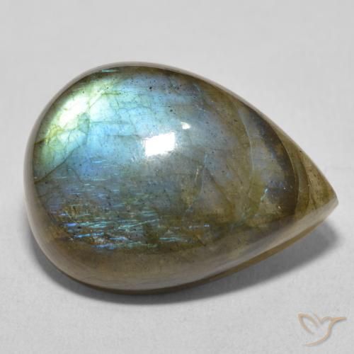 16.90ct Natürlicher Mehrfarbig Labradorit, Birnenform, Lichtdurchlässig