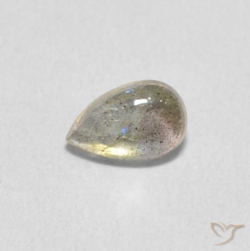 0.40ct Natürlicher Mehrfarbig Labradorit, Birnenform, Lichtdurchlässig