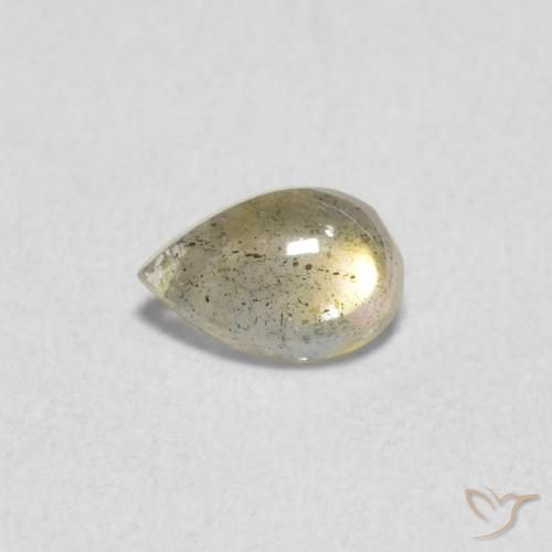 0.38ct Natürlicher Mehrfarbig Labradorit, Birnenform, Lichtdurchlässig