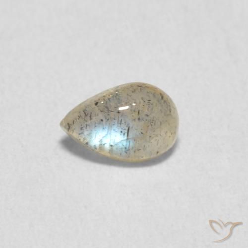 0.46ct Natürlicher Mehrfarbig Labradorit, Birnenform, Lichtdurchlässig