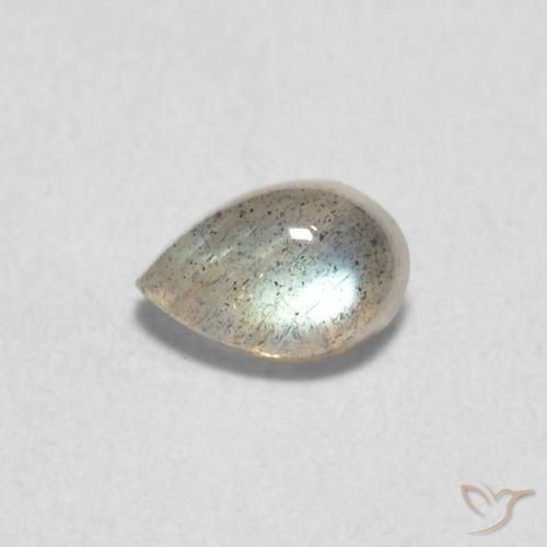 0.62ct Natürlicher Mehrfarbig Labradorit, Birnenform, Lichtdurchlässig