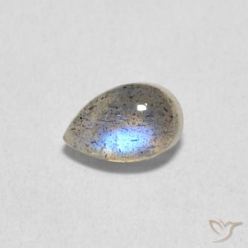 0.58ct Natürlicher Mehrfarbig Labradorit, Birnenform, Lichtdurchlässig