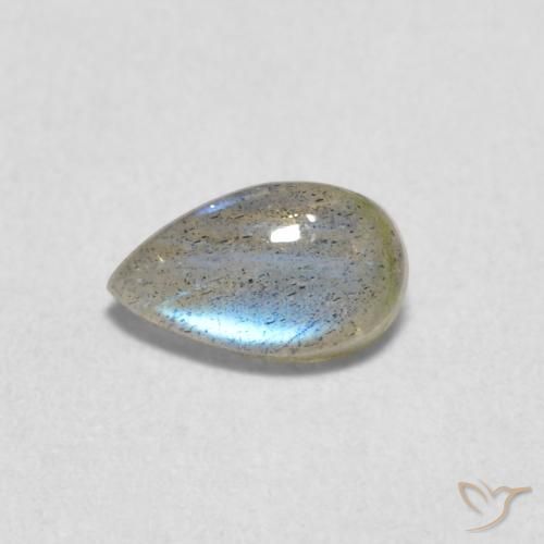 0.61ct Natürlicher Mehrfarbig Labradorit, Birnenform, Lichtdurchlässig