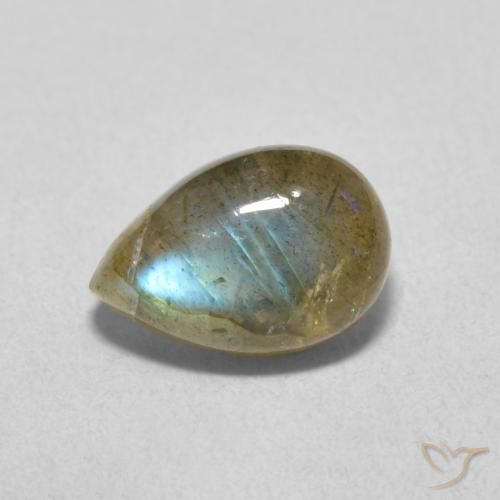 1.89ct Natürlicher Mehrfarbig Labradorit, Birnenform, Lichtdurchlässig