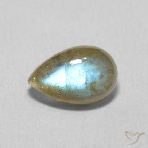 1.61ct Natürlicher Mehrfarbig Labradorit, Birnenform, Lichtdurchlässig