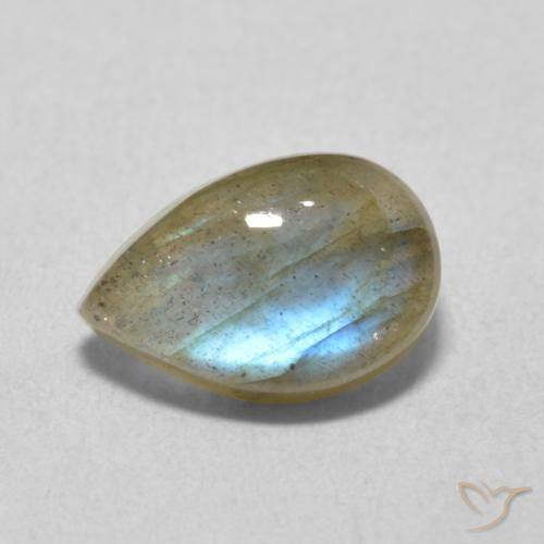 2.28ct Natürlicher Mehrfarbig Labradorit, Birnenform, Lichtdurchlässig