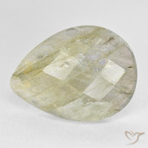 9.61ct Natürlicher Mehrfarbig Labradorit, Birnenform, Lichtdurchlässig