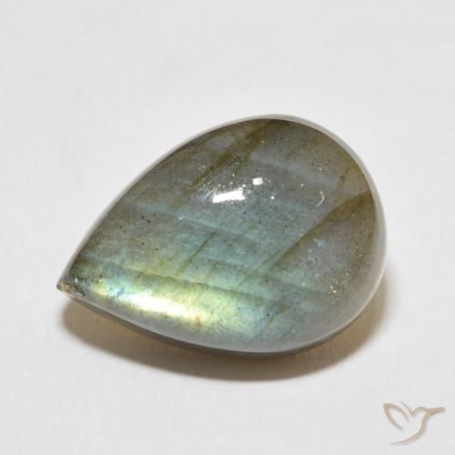 14.15ct Natürlicher Mehrfarbig Labradorit, Birnenform, Lichtdurchlässig
