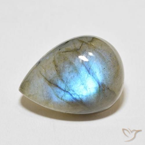 17.73ct Natürlicher Mehrfarbig Labradorit, Birnenform, Lichtdurchlässig