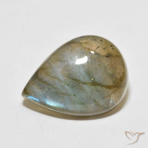 14.28ct Natürlicher Mehrfarbig Labradorit, Birnenform, Lichtdurchlässig