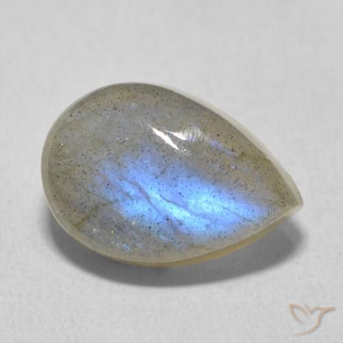 6.84ct Natürlicher Mehrfarbig Labradorit, Birnenform, Lichtdurchlässig