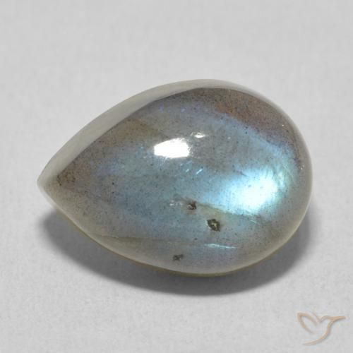 7.36ct Natürlicher Mehrfarbig Labradorit, Birnenform, Lichtdurchlässig