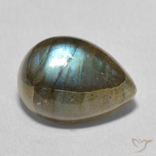 7.21ct Natürlicher Mehrfarbig Labradorit, Birnenform, Lichtdurchlässig