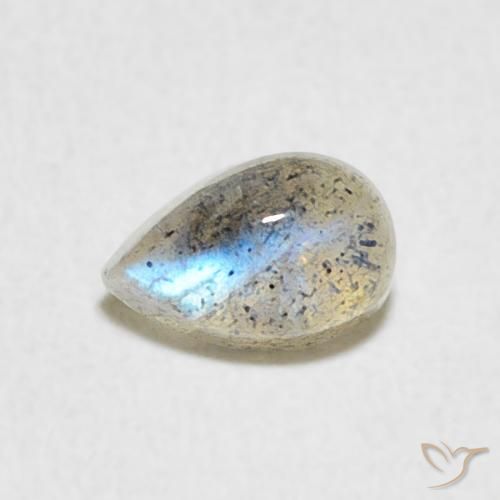 0.55ct Natürlicher Mehrfarbig Labradorit, Birnenform, Lichtdurchlässig