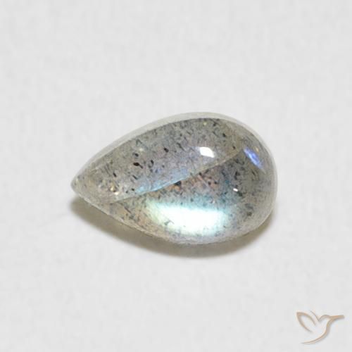0.47ct Natürlicher Mehrfarbig Labradorit, Birnenform, Lichtdurchlässig