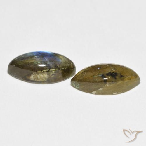 6.86 ct natürliche Mehrfarbig Labradorit-Edelsteine, Marquise, Lichtdurchlässig