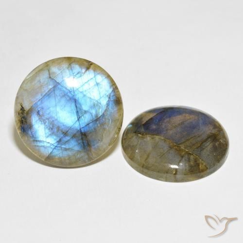 56.79 ct natürliche Mehrfarbig Labradorit-Edelsteine, Runden, Lichtdurchlässig