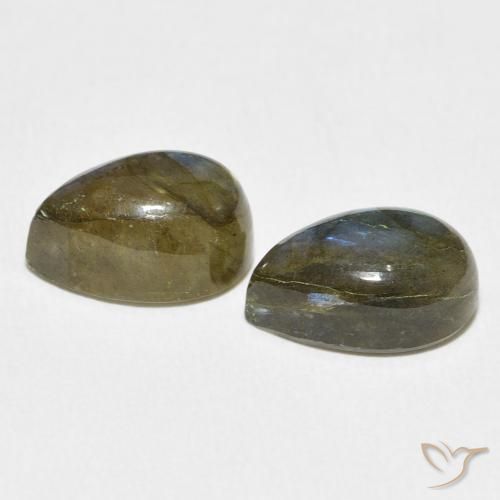 8.52 ct natürliche Mehrfarbig Labradorit-Edelsteine, Birnenform, Lichtdurchlässig