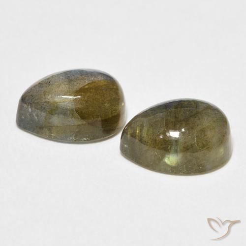 5.46 ct natürliche Mehrfarbig Labradorit-Edelsteine, Birnenform, Lichtdurchlässig