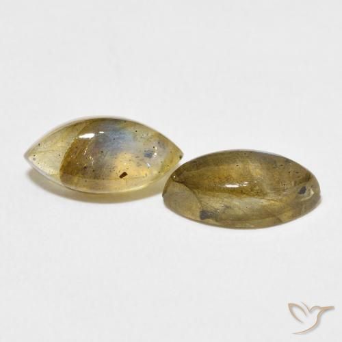 4.38 ct natürliche Mehrfarbig Labradorit-Edelsteine, Marquise, Lichtdurchlässig